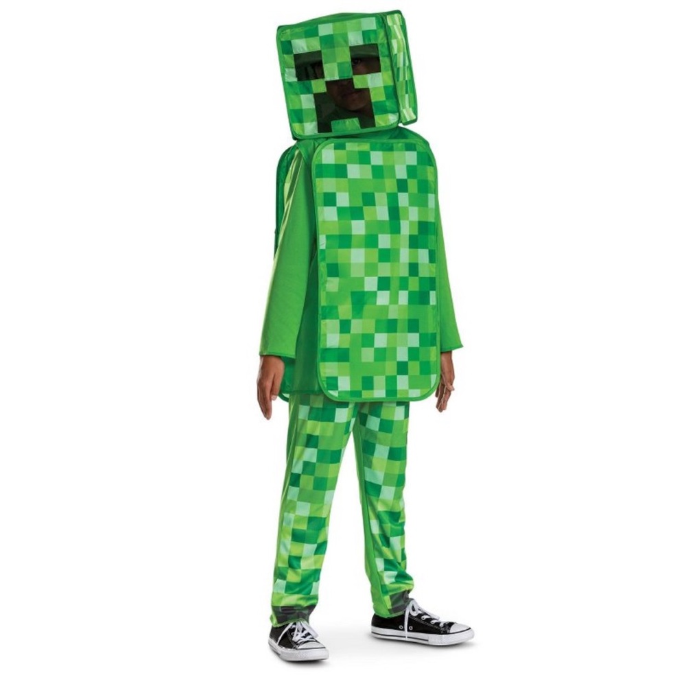 Mojang Synergies AB Kids' Minecraft Creeper Classic Costume Suit Green